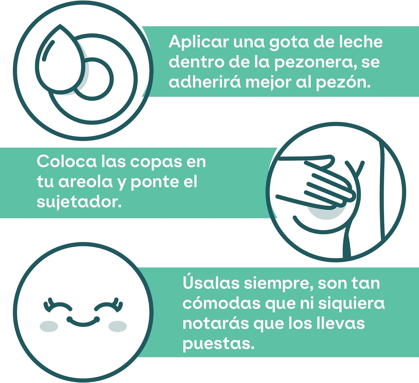 Copitas de Plata para Lactancia 100% Plata 925
